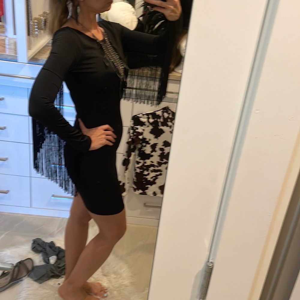 Country little black dress with fringe